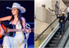 Cantora surpreende passageiros ao tocar berrante no meio do aeroporto de Goiânia; vídeo