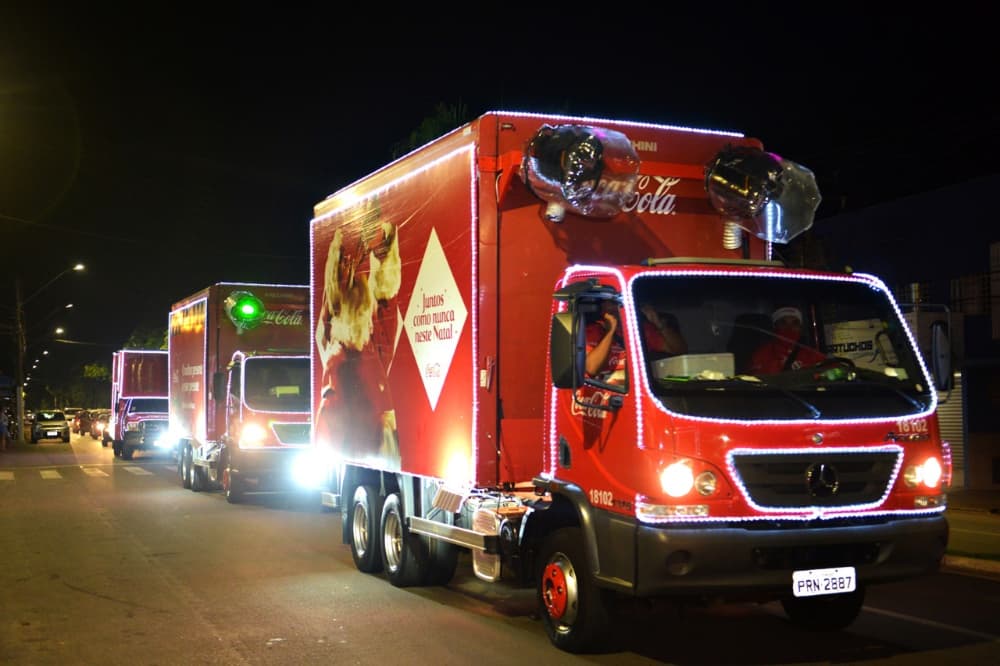 Veja o trajeto da Caravana Iluminada de Natal da Coca-Cola em