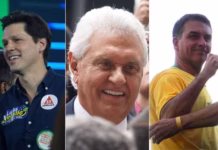 Caiado vai receber Flávio Bolsonaro nesta terça para declarar apoio no 2º turno, diz aliado